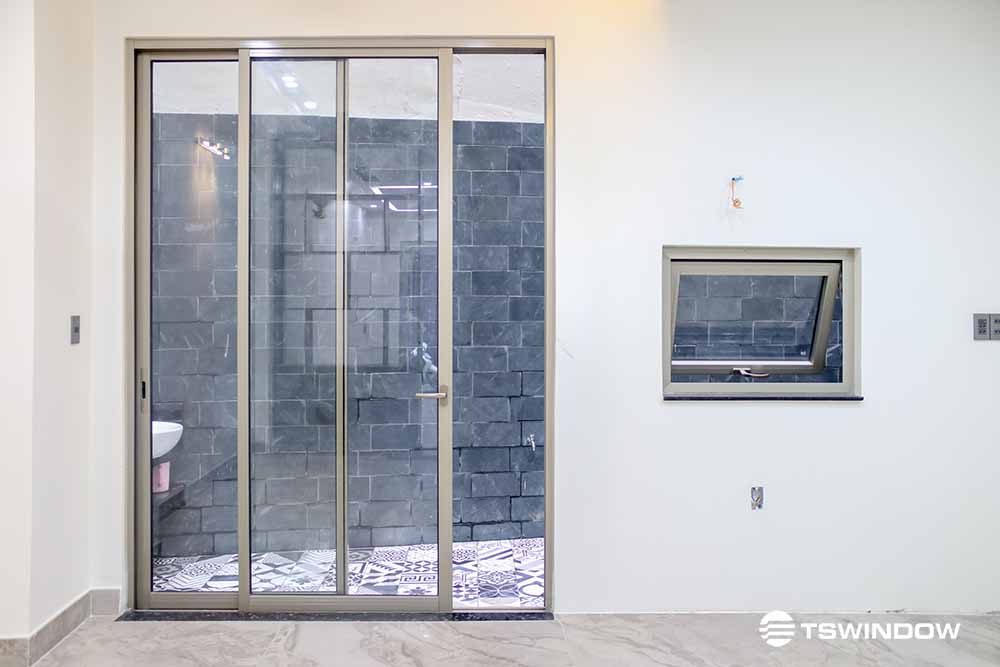 cửa sổ nhôm kính hất 1 cánh