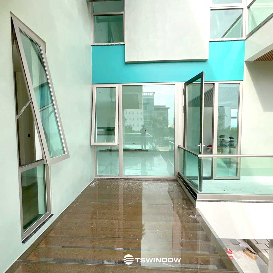 Cửa nhôm kính cửa trượt và cửa bật