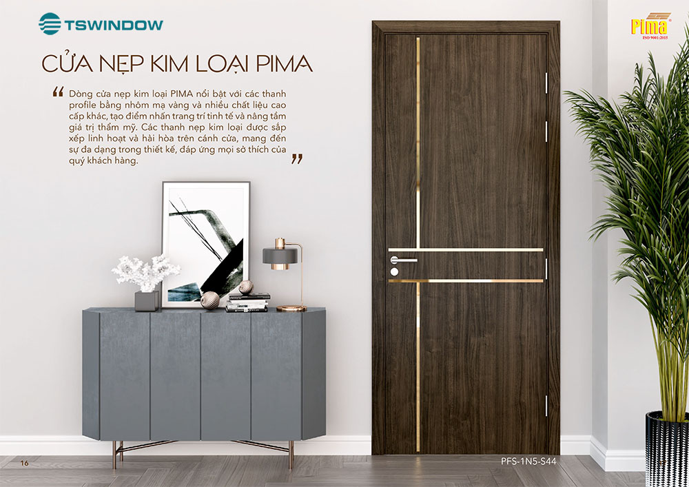 Cửa nhựa composite Nẹp kim loại TSWindow