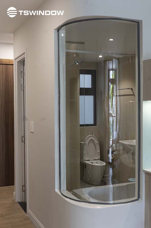 Buồng tắm kính bo góc 