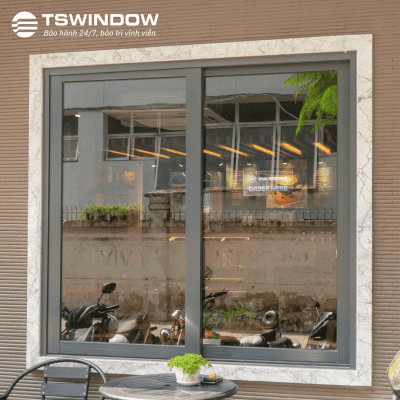 Cửa Sổ Nhôm Kính Mở Trượt 2 Cánh